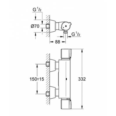 Термостат для душа GROHE Grohtherm Special 34205000. Фото