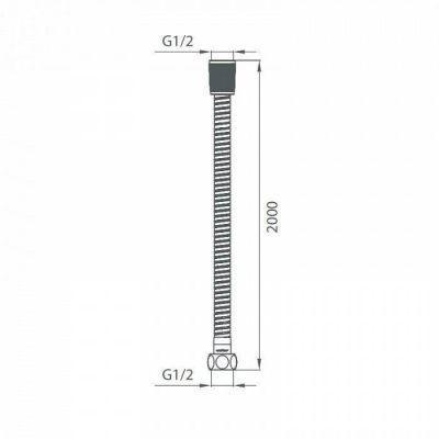 Шланг для душа EPDM нерж.сталь 2,0 м 220 Milardo 220S200M19. Фото