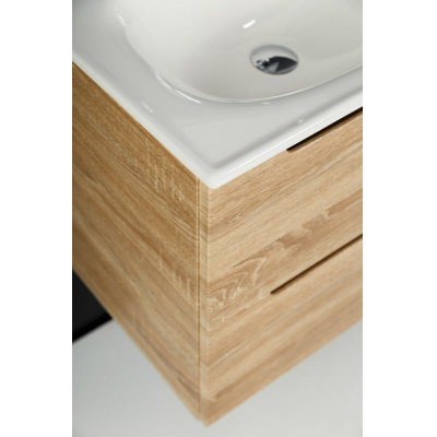 Тумба под раковину подвесная BELBAGNO ETNA-700-2C-SO-WO-P Rovere Bianco. Фото