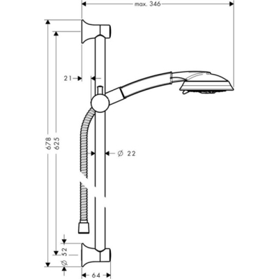 Душевой гарнитур Hansgrohe Raindance Classic 100 AIR 3jet хром/золото 27843090. Фото