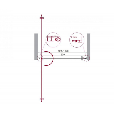 Душевая дверь BELBAGNO ETNA-B-1-100-C-Cr-90. Фото