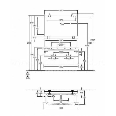 Тумба под раковину Villeroy&Boch SENTIQUE A852 00PN. Фото