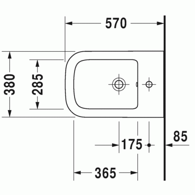 Биде подвесное DURAVIT P3 Comforts 2268150000. Фото