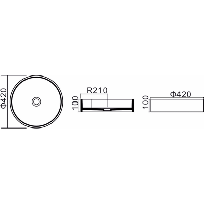 Раковина NS BATH NST-4200M (матовая) 42х42. Фото