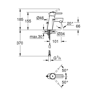 Смеситель для раковины Grohe Concetto New 3220610E. Фото