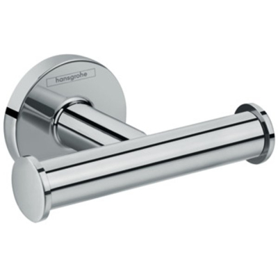 Двойной крючок Hansgrohe Logis Universal 41725000 для ванной комнаты. Фото