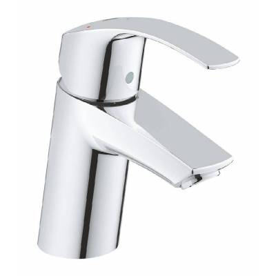 GROHE 32154002 Eurosmart 2015 Смеситель однорычажный для раковины с энергосберегающим картриджем - подача холодной воды при центральном положении рычага, гладкий корпус, S-size. Фото