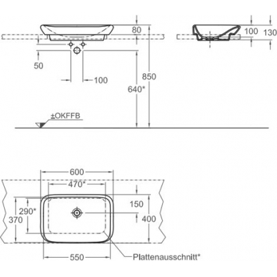 Раковина GEBERIT Myday 60х40 245460600. Фото