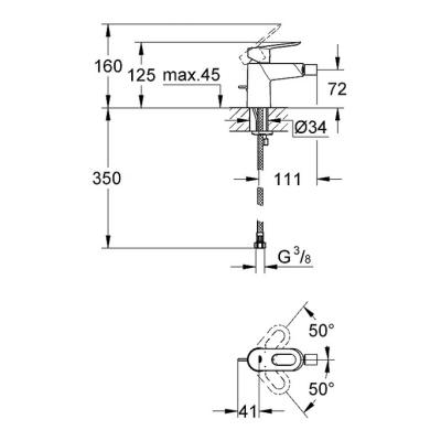 Смеситель для биде GROHE BauLoop 23338000. Фото