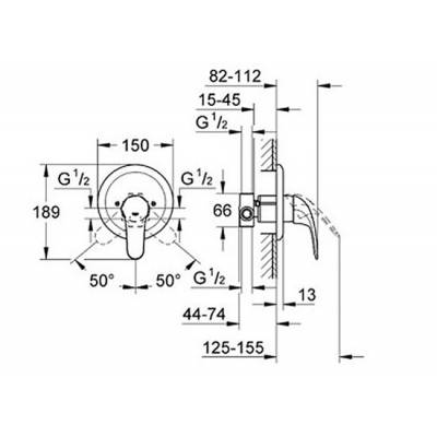 Смеситель для душа GROHE Euroeco 32742000 (комплект). Фото