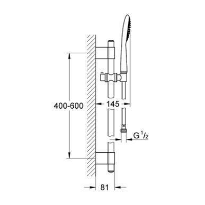 Душевой гарнитур GROHE Rainshower Solo 27339000. Фото