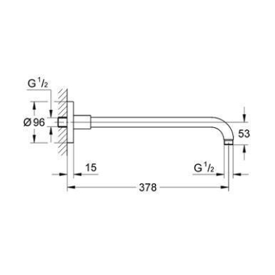 Душевой кронштейн GROHE Grohe Rainshower 28982000. Фото