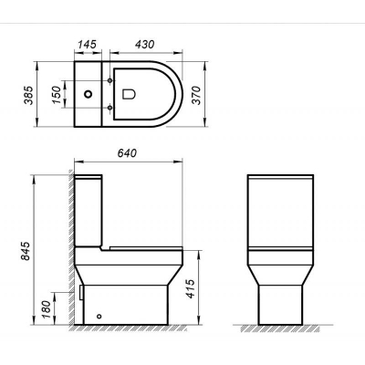 Чаша унитаза напольного безободкового BELBAGNO Norma BB339CPR. Фото