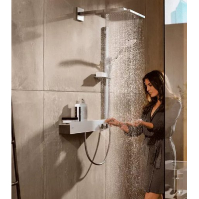 Верхний душ с держателем Hansgrohe Raindance E 300 1jet 26238990 золото. Фото