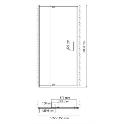 Душевая дверь WASSERKRAFT Berkel 48P13. Фото