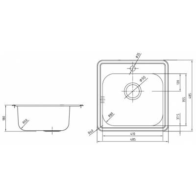 Кухонная мойка IDDIS Strit STR48S0i77K. Фото