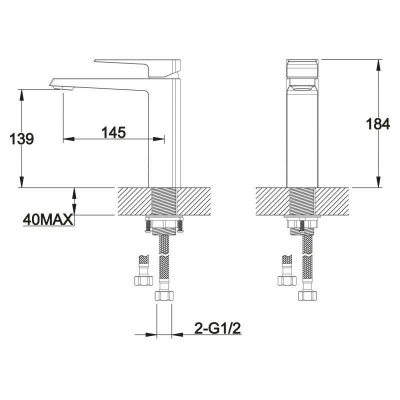 Смеситель для раковины BELBAGNO Arlie ARL-LVMA-CRM. Фото