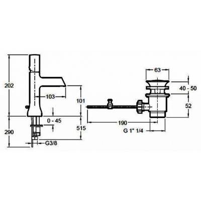 Смеситель для раковины Jacob Delafon Toobi E8959-CP. Фото