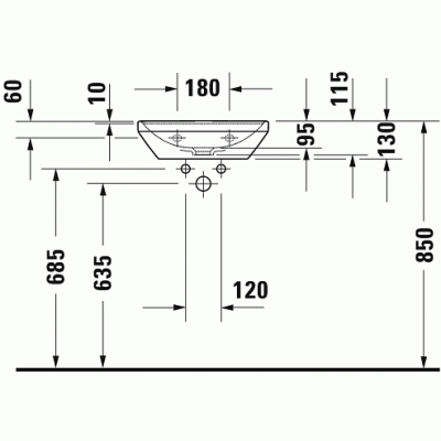 Раковина подвесная DURAVIT D-Neo 45х34 0738450041. Фото