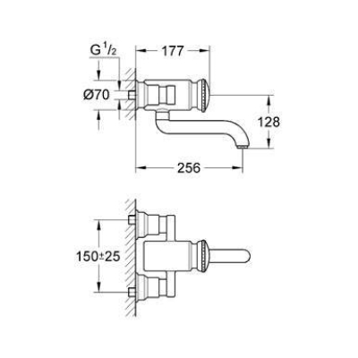 Смеситель для раковины GROHE Contromix Public 36113000. Фото