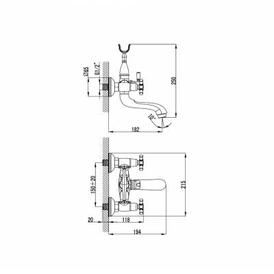 Смеситель для ванны IDDIS Rise RISSB02i02. Фото