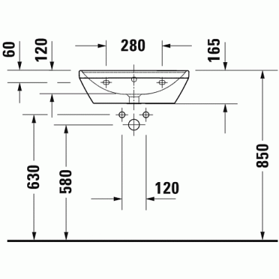 Раковина подвесная DURAVIT D-Neo 55х44 2366550000. Фото