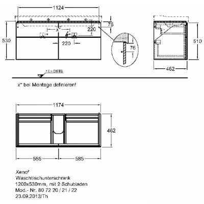 Тумба под раковину KERAMAG Xeno² 807120000. Фото