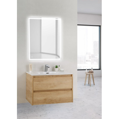 Тумба под раковину подвесная BELBAGNO KRAFT 39-800/390-2C-SO-RNN Rovere Nebrasca Nature. Фото