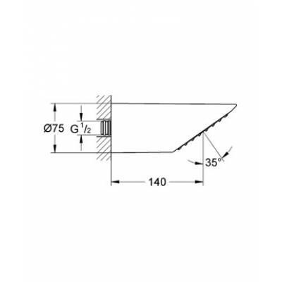 Верхний душ GROHE Sena 28308000. Фото