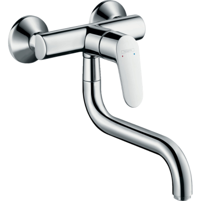 Смеситель Hansgrohe Focus для кухонной мойки настенный с поворотным изливом 31825000, хром. Фото