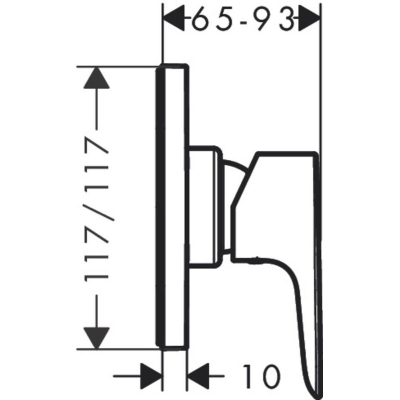 Смеситель для душа Hansgrohe Talis E 71764000 (внешняя часть). Фото