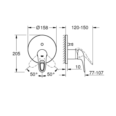 Смеситель для ванны GROHE 24049003 Eurostyle New, хром. Фото