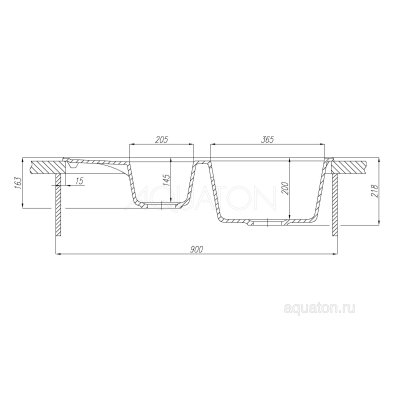 Мойка для кухни Aquaton Делия 87 серый 1A716232DE230. Фото