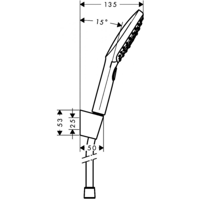 Душевой набор Hansgrohe Raindance Select E 120 3 jet 26720400. Фото