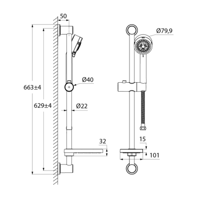 Душевой гарнитур IDDIS Cosmoshower COS3F00I16. Фото