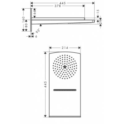 Верхний душ HANSGROHE Raindance Rainfall Overhead Shower 2jet 28433400. Фото