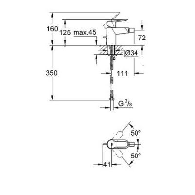 Смеситель для биде GROHE BauEdge 23331000. Фото