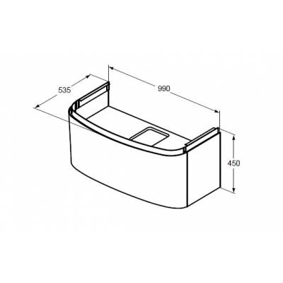 Тумба под раковину 100 см IDEAL STANDARD Dea T7852S3. Фото