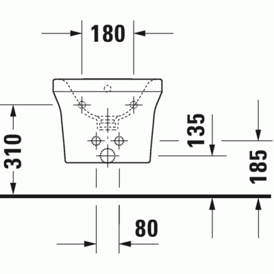 Биде подвесное DURAVIT P3 Comforts 2268150000. Фото