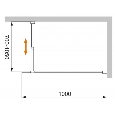 Душевая перегородка CEZARES Liberta LIBERTA-L-1-100-C-Cr