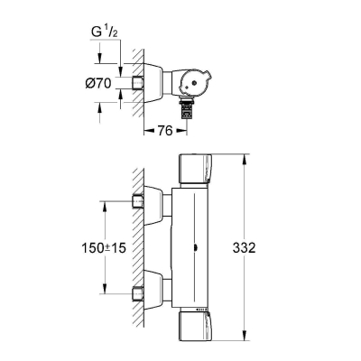 GROHE 34427000 Grohtherm 2000 Special Термостат для душа. Фото