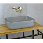 Раковина накладная 50х39 Bronze De Luxe Scandi 6127-GM серый матовый Раковина накладная 50х39 Bronze De Luxe Scandi 6127-GM серый матовый. Фото