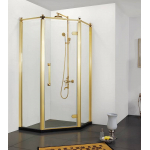 Душевое ограждение AZARIO Ontario 100х100 AZ-NBB3231 1000 Gold. Фото