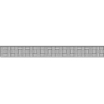 CERSANIT GL7H371 Спецэлемент стеклянный Glass 40х350 серебристый