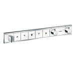 Термостат Hansgrohe RainSelect для 5 потребителей 15358400, белый/хром. Фото