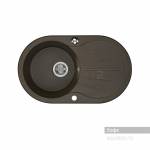 Мойка для кухни Акватон Паола круглая с крылом кофе 1A714032PA280. Фото