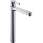 Смеситель для раковины Hansgrohe Metris S Highriser, однорычажный, без сливного набора 31023000, хром. Фото