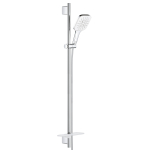 GROHE 26587LS0 Rainshower SmartActive Cube 130 Душевой гарнитур III, душевая штанга 900 мм, шланг 1750 мм, 9,5 л/мин, полочка, белая луна. Фото