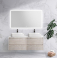 Тумба под раковину подвесная BELBAGNO KRAFT-600-2C-SO-RGB Rovere Galifax Bianco. Фото